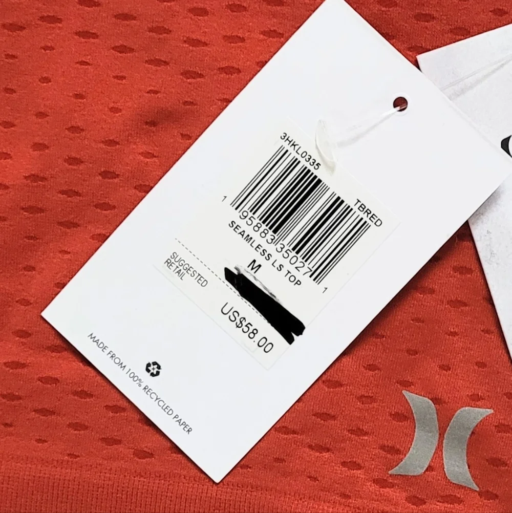 NWT! Seamless Workout/Yoga Hurley Long Sleeve Women's Fitness Crop Top Medium - Picture 15 of 16